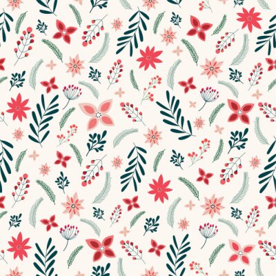 Papier peint à motif  Noël, modèle, décoratif, éléments