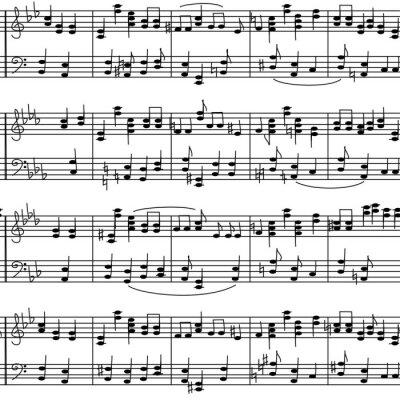 Papier peint à motif  Notes d'une œuvre musicale