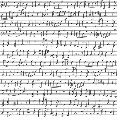 notes musicales manuscrites