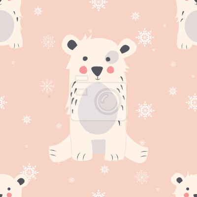 Papier peint à motif  Notre polaire