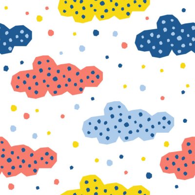 Papier peint à motif  Nuage abstrait sans soudure de fond. Childish application simple couverture de ciel nuage