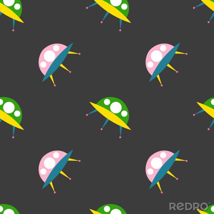 Papier peint à motif  Objets volants non identifiés