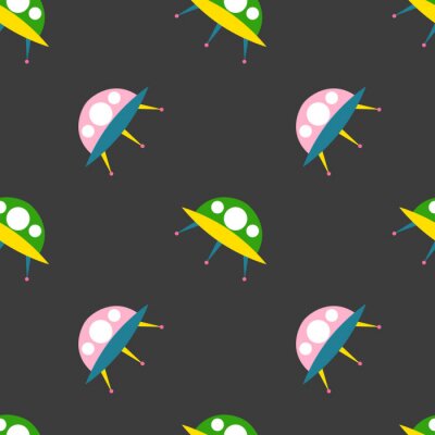 Papier peint à motif  Objets volants non identifiés