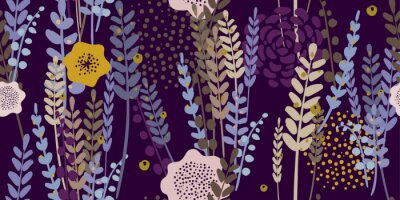 Papier peint à motif  Oeuvre de lavande