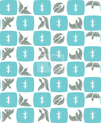 Papier peint à motif  Oiseaux d'hiver