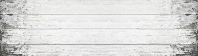 Old white painted exfoliate rustic bright light wooden texture - wood background banner panorama long shabby