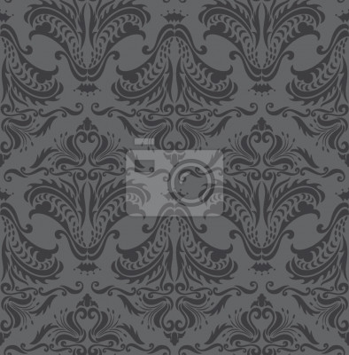 Papier peint à motif  Opulence Gris foncé
