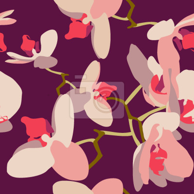 Papier peint à motif  Orchidées