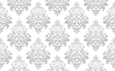 Papier peint à motif  Ornement damassé classique