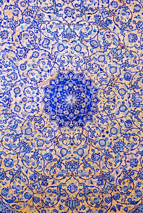 Papier peint à motif  Ornement mandala oriental d'Iran