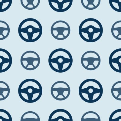 Papier peint à motif  ornement sans rupture, le volant d'une voiture