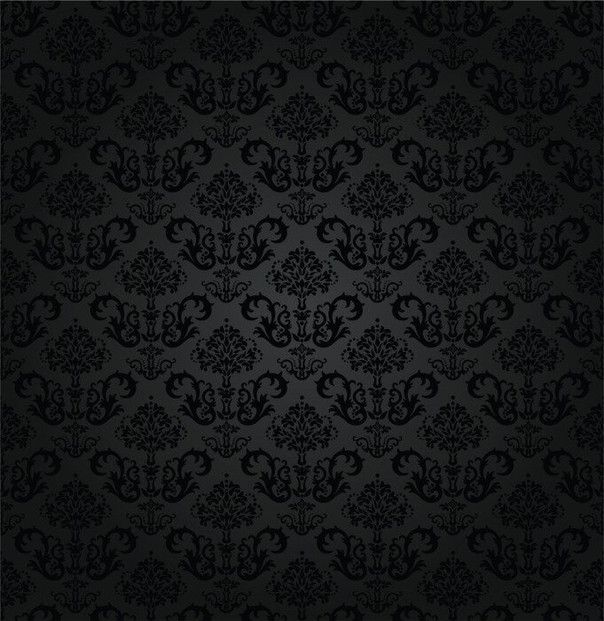 Papier peint à motif  Ornements noirs