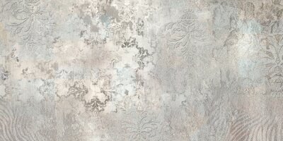 Ornements sur texture de béton en gris