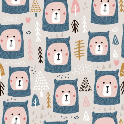 Papier peint à motif  Ours des forêts