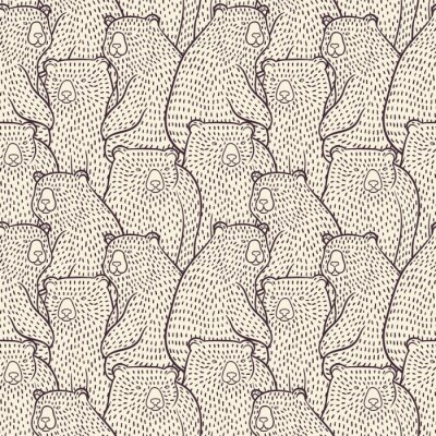 Papier peint à motif  Ours, seamless, modèle