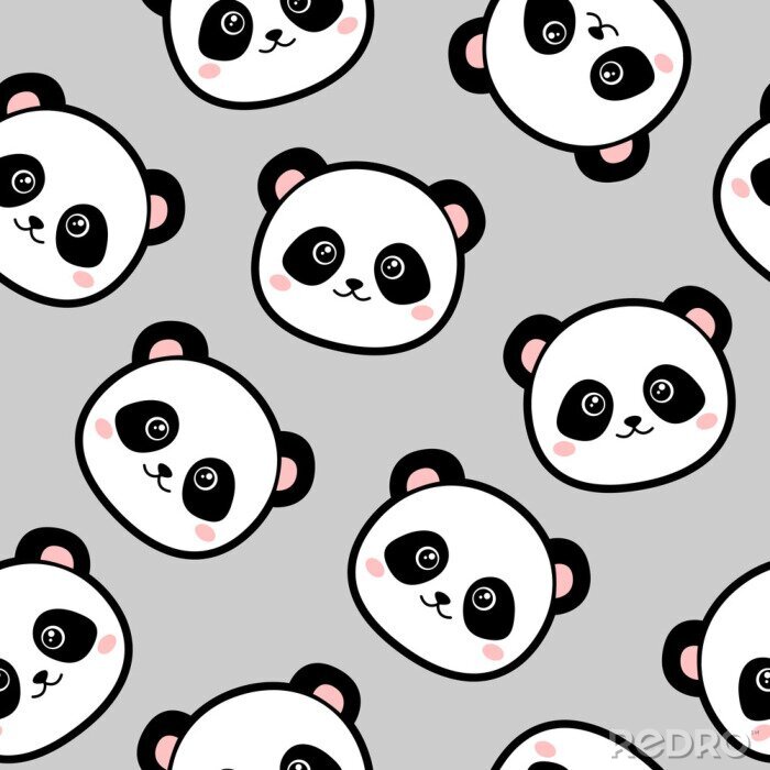 Papier peint à motif  Pandas mignons pour les enfants