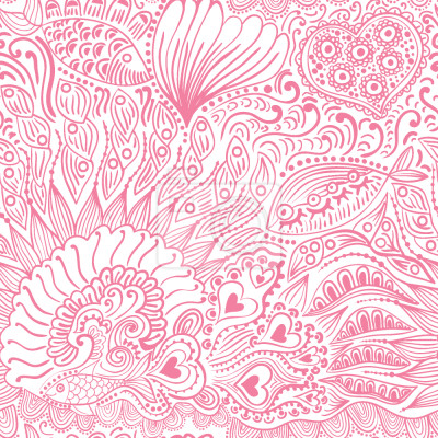 Papier peint à motif  Panorama de la mer rose pour les enfants