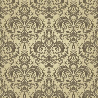 Papier peint à motif  Papier peint dans le style de baroque. Conception de motif, décors décoratifs rétro, illustration vectorielle.