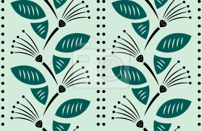 Papier peint à motif  Papillons abstraits sur fond vert