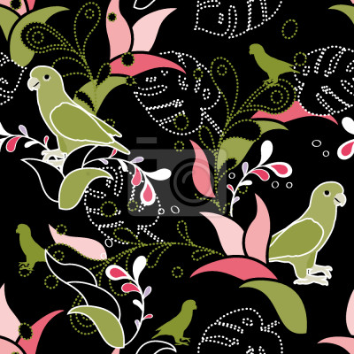 Papier peint à motif  Paradise Birds