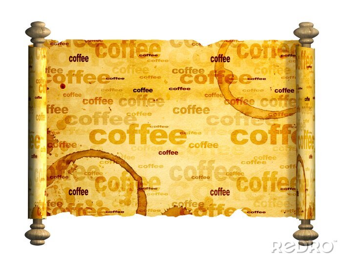 Papier peint à motif  Parchemin avec des traces de café