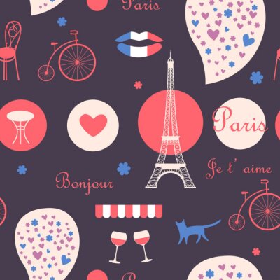 Papier peint à motif  Paris la nuit fond