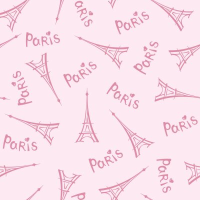 Papier peint à motif  Paris, ville, seamless, modèle. Fond de mosaïque de France