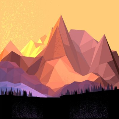 paysage 3d avec des montagnes