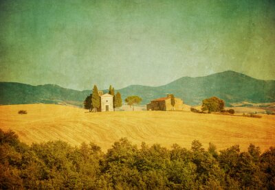 paysage toscan Vintage