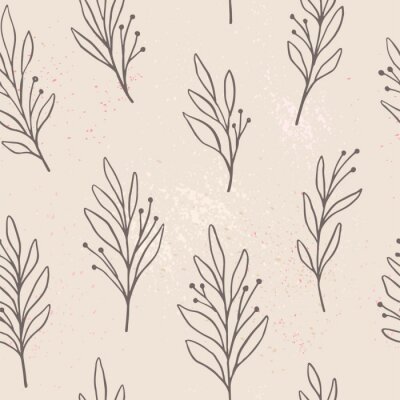 Papier peint à motif  Petites branches - minimal