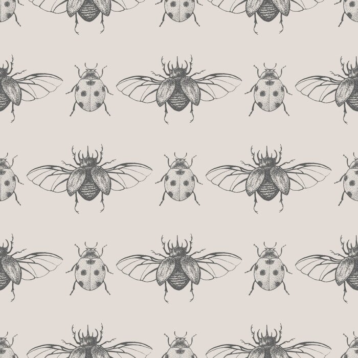 Papier peint à motif  Petites coccinelles