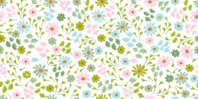 Papier peint à motif  Petites fleurs aux couleurs de l'été