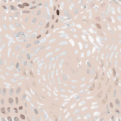 Papier peint à motif  Pink clay seamless pattern illustration with watercolor pink, white and beige spots and blemishes. Will be good for decor a postcard, posters,gift decor, wrapping paper, gift boxes, fabric and etc.