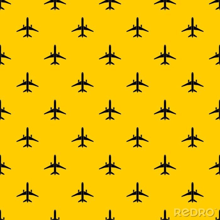 Papier peint à motif  Plane pattern seamless vector repeat geometric yellow for any design
