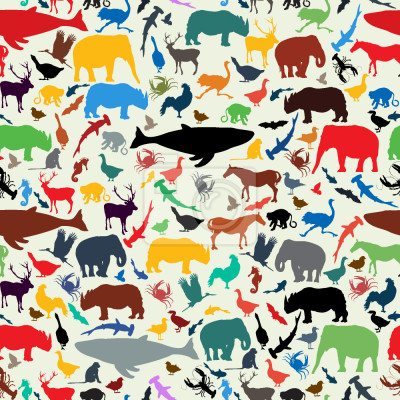 Papier peint à motif  Planète des animaux