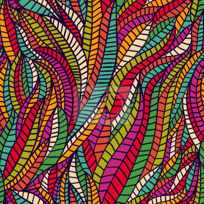 Papier peint à motif  Plantes abstraites flottant dans la mer