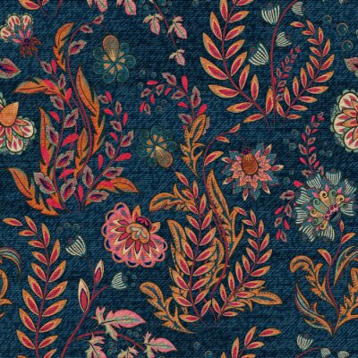 Papier peint à motif  Plantes des champs aux couleurs d'automne