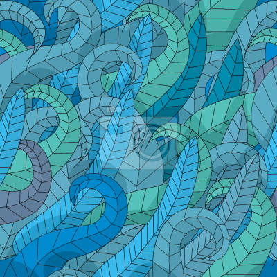 Papier peint à motif  Plantes sous-marines de la mer