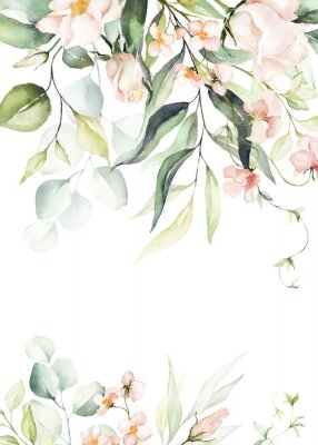 Plantes vintage dans une esthétique pastel