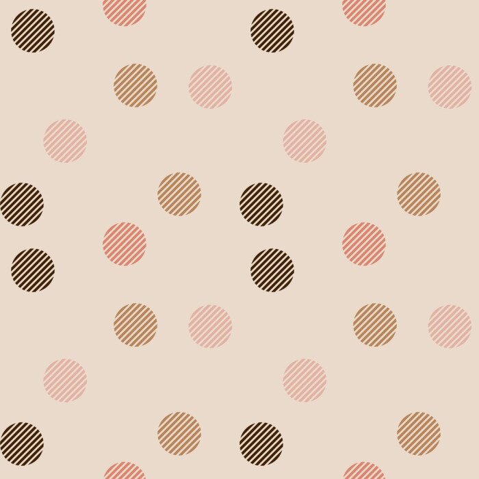 Papier peint à motif  Pois rétro vintage