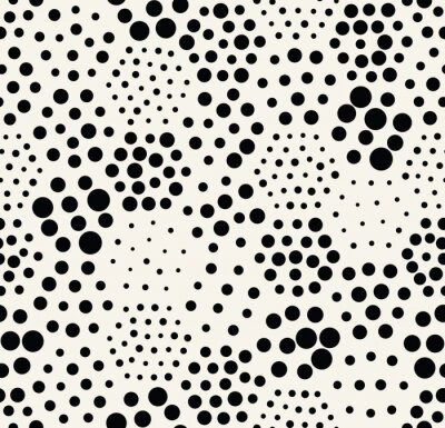Papier peint à motif  Pois sur fond laiteux