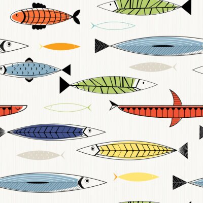 Papier peint à motif  Poisson nordique