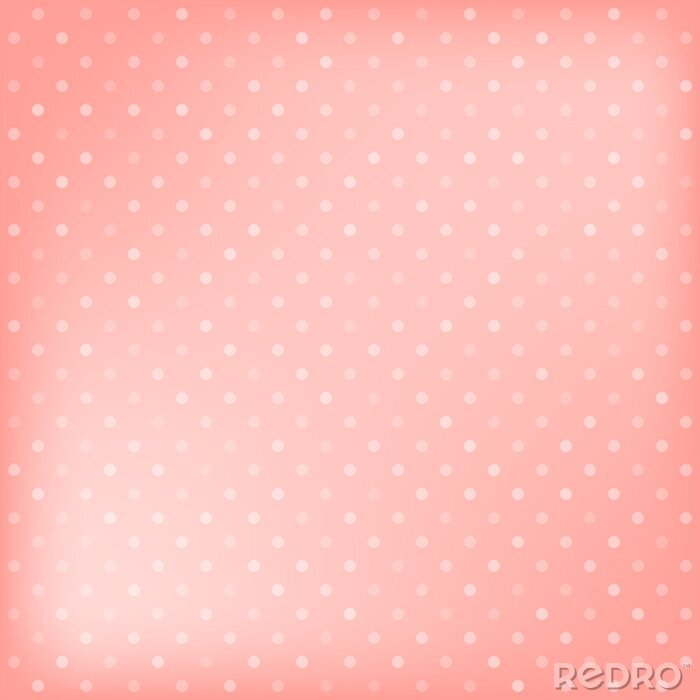 Papier peint à motif  Polka dot fond rose