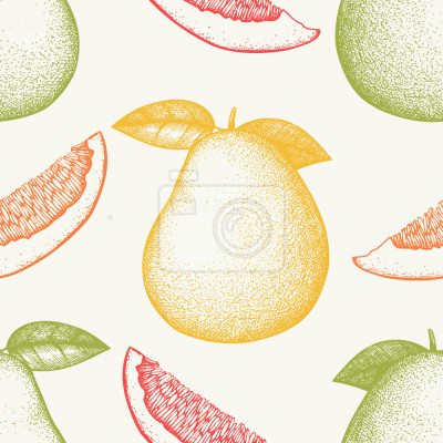 Papier peint à motif  pomélo