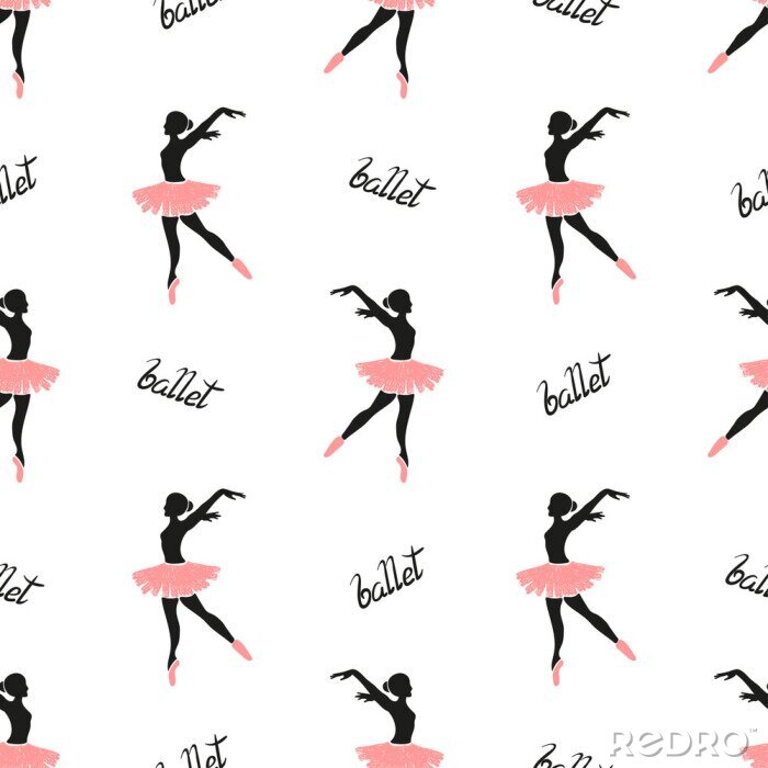 Papier peint à motif  Pose classique de ballet