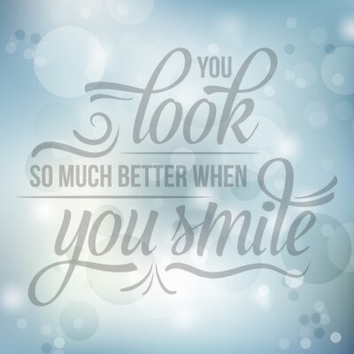 positive inspirational life quote on blue blurred background