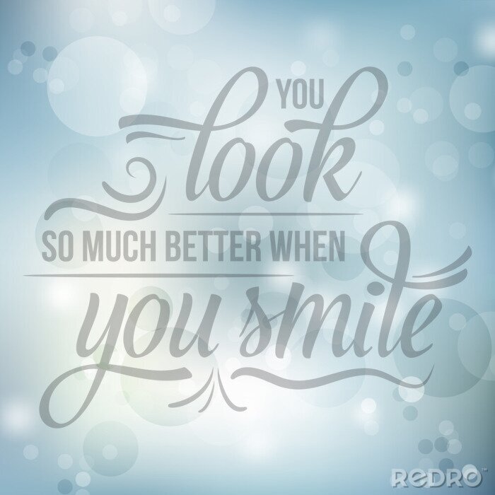 Papier peint à motif  positive inspirational life quote on blue blurred background