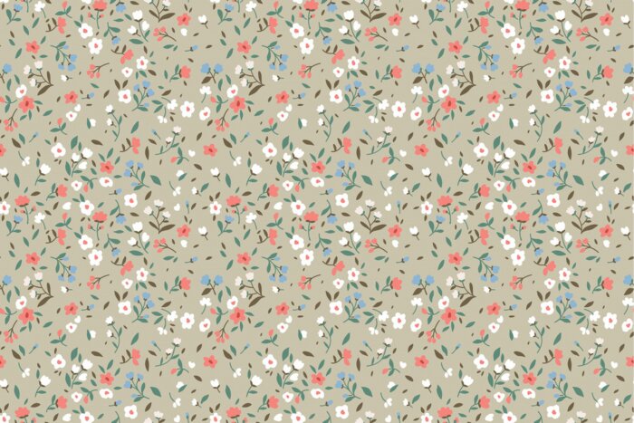 Papier peint à motif  Prairie de fleurs de printemps