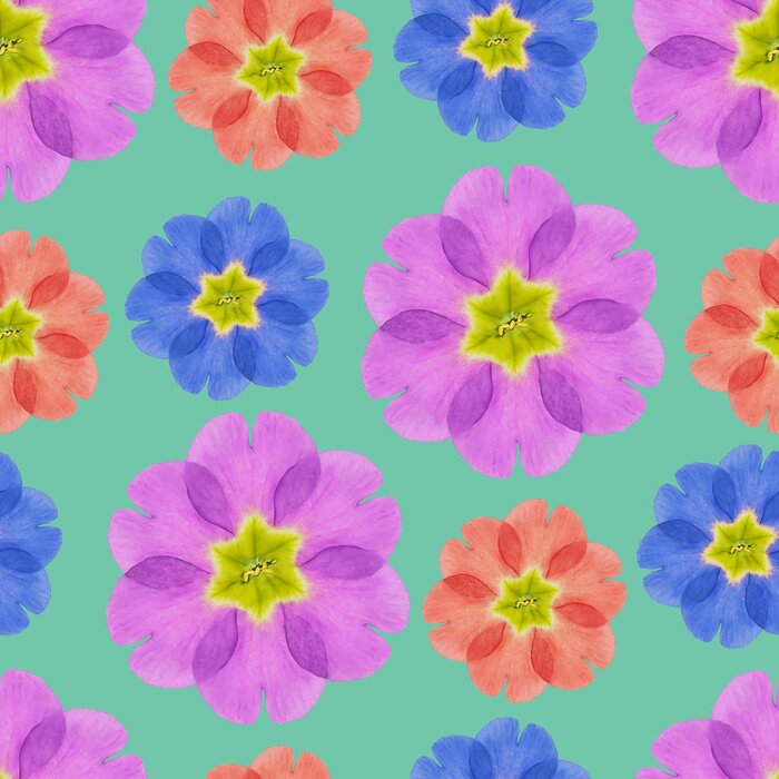 Papier peint à motif  Primrose en plusieurs couleurs