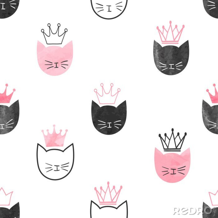 Papier peint à motif  Princesses des chats